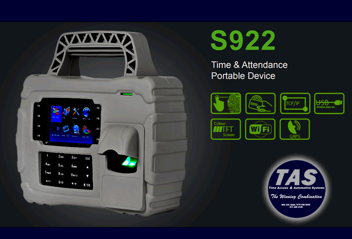 s992 portable time and attendance reader - access control products